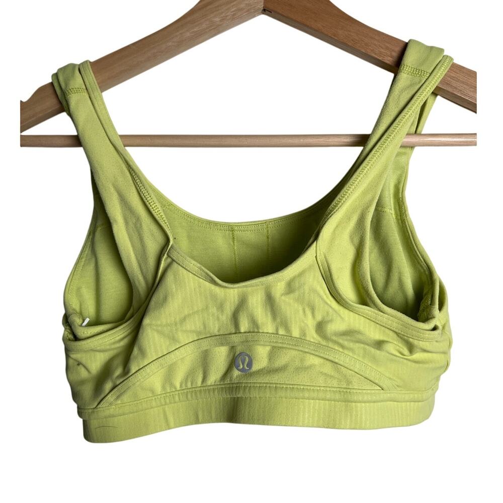 Lululemon Levi Yellow Buttery Soft Nulu Sports Bra Size 4 - Picture 4 of 5